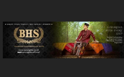 Sarung BHS Excellent Gold Motif Jacquard