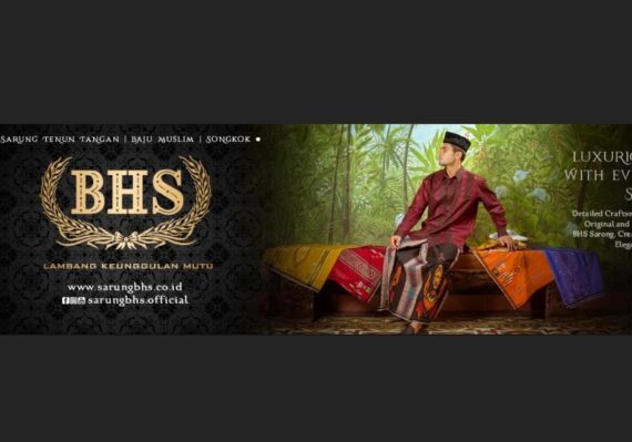 Sarung BHS Excellent Gold Motif Jacquard